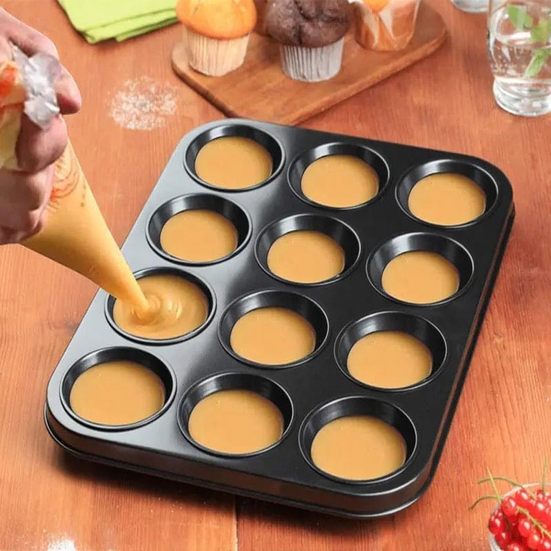 Non Stick Muffin Tray, Cupcake Muffin Tart Shells Mold, Cupcake Baking Tray, Bakeware Kitchen Accessories, Baking Pan Tool, Round Biscuit Pan Non Stick Muffin Tray, Cupcake Muffin Tart Shells Mold, Cupcake Baking Tray, Bakeware Kitchen Accessories, Baking Pan Tool, Round Biscuit Pan